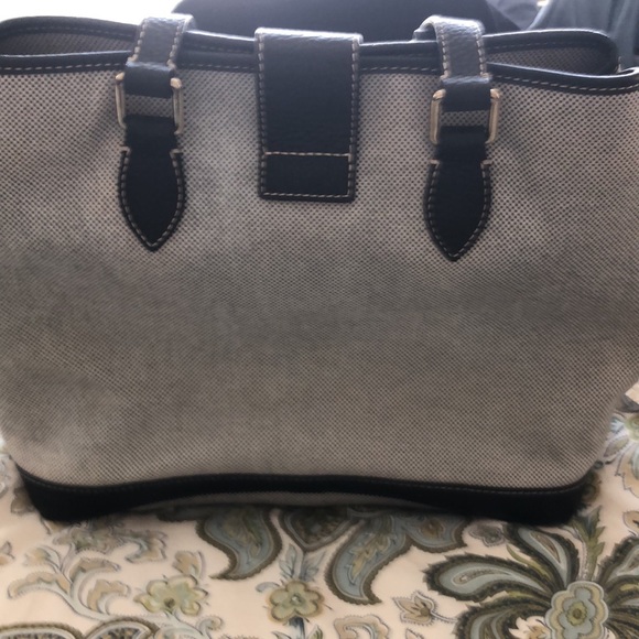 Navy and white Dooney shoulder bag - Picture 2 of 11